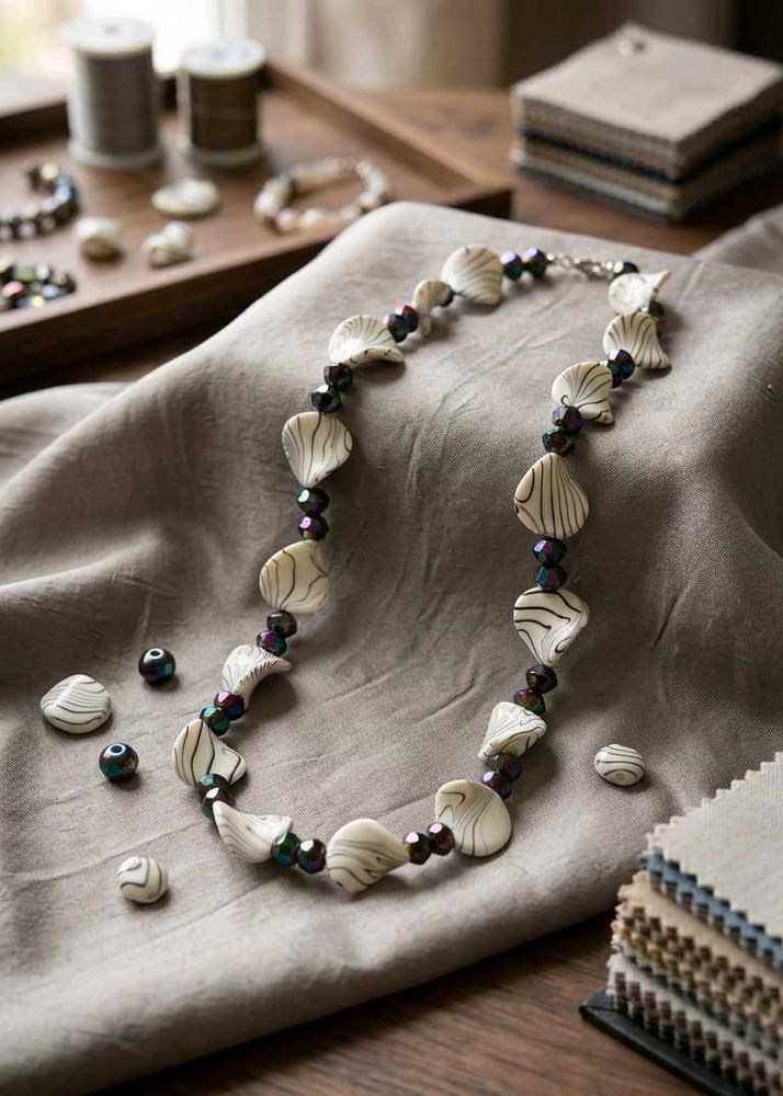 Unique Seashell Beaded Necklace