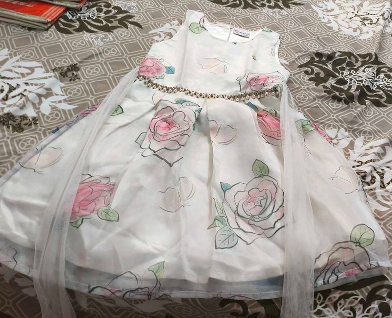 White Floral Party Dress