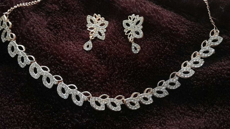 Sparkling Rose Gold Jewelry Set