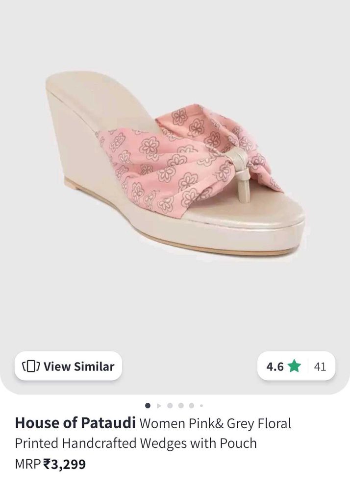 House of Pataudi Floral Wedges