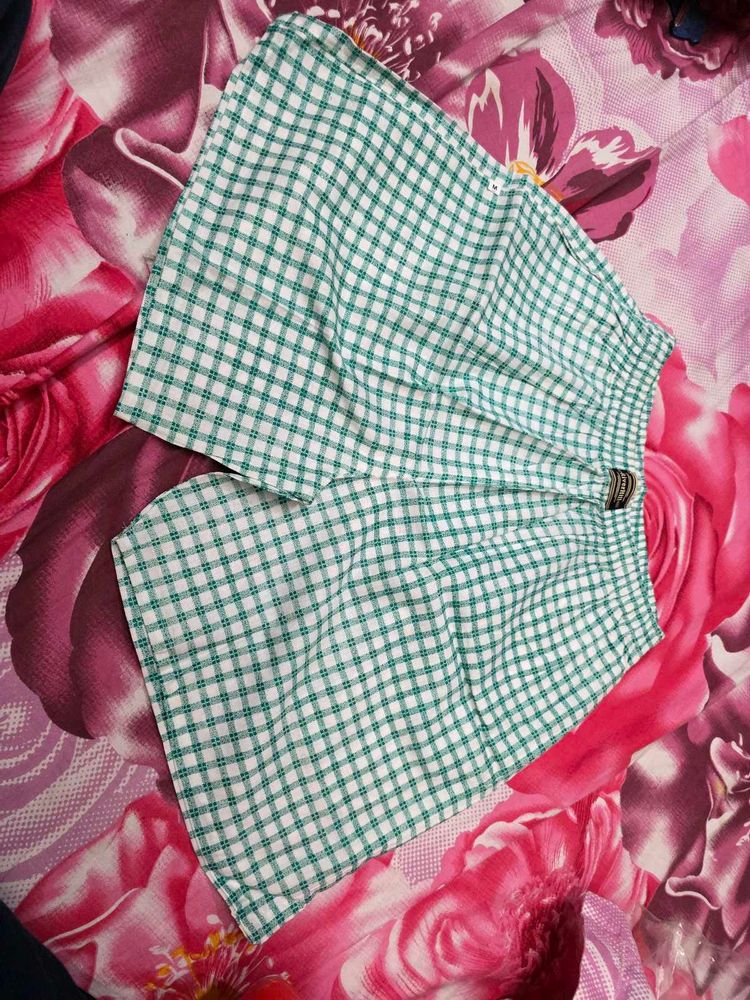 Men's Green Gingham Boxers