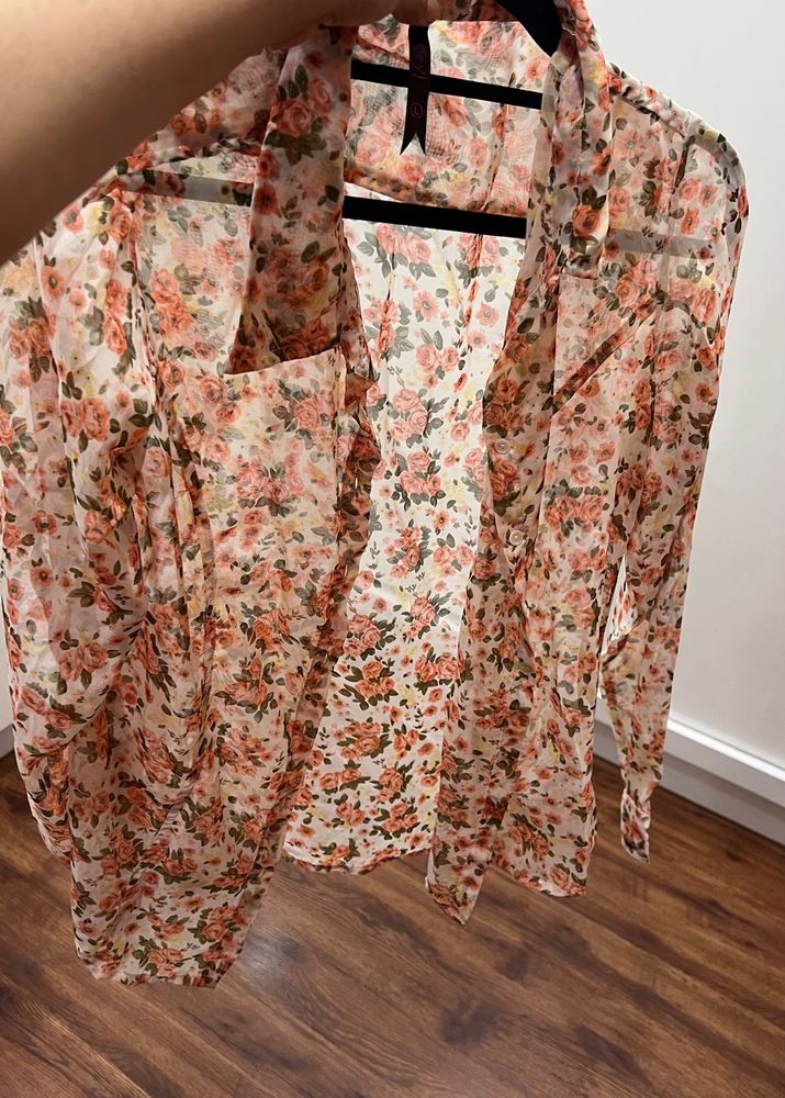 sheer floral shirt ( multicoloured)