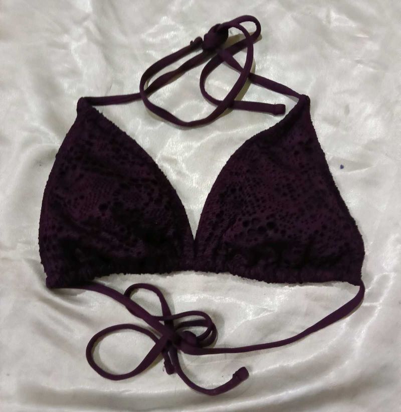 Stylish Purple Bikini Top