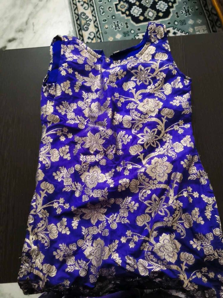 Royal Blue Brocade dress