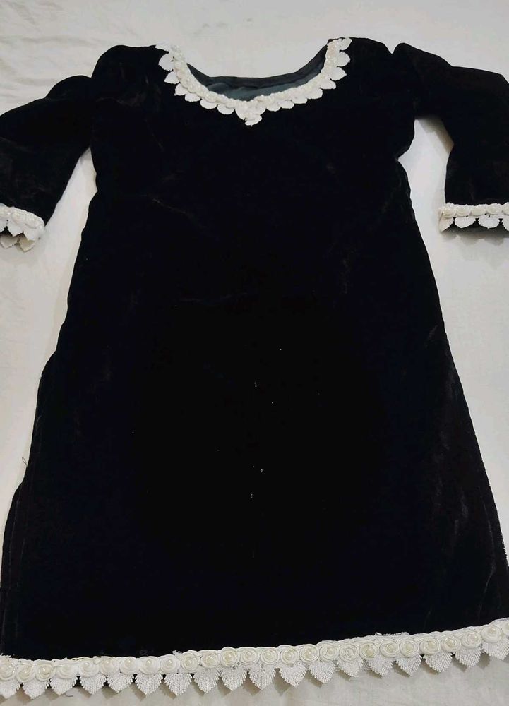 Black Velvet Kurta