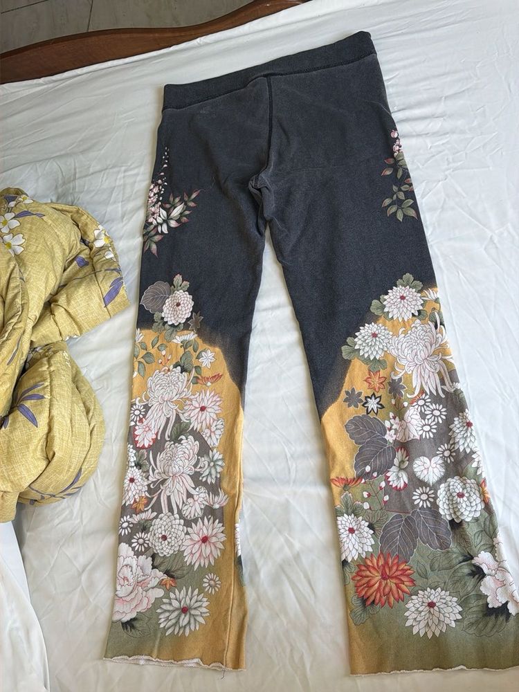 Floral Print Yoga Pants