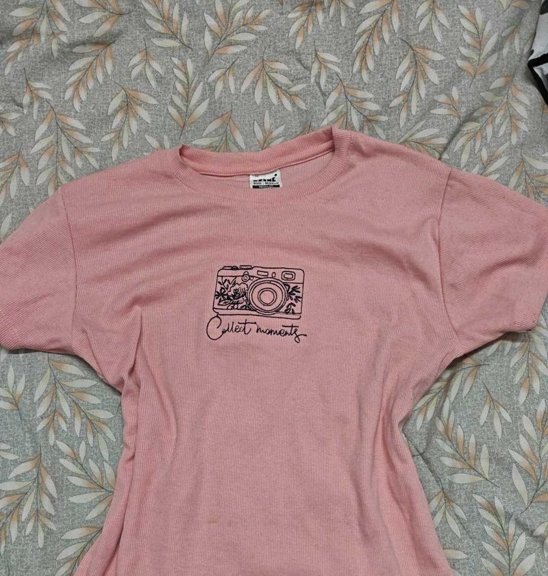 Y2K Pink Graphic T-Shirt