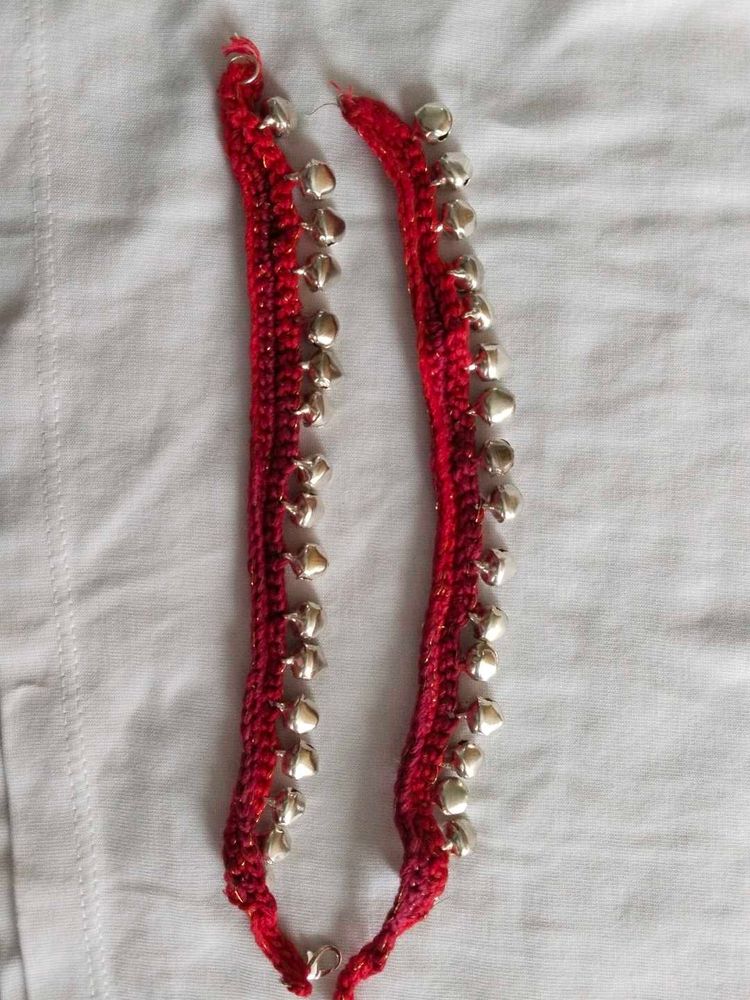 Red Anklets with Bells