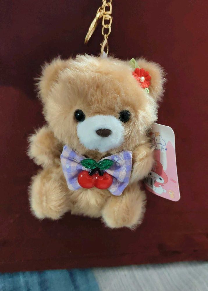 Cute Teddy Bear Charm with Cherry Bow🧸