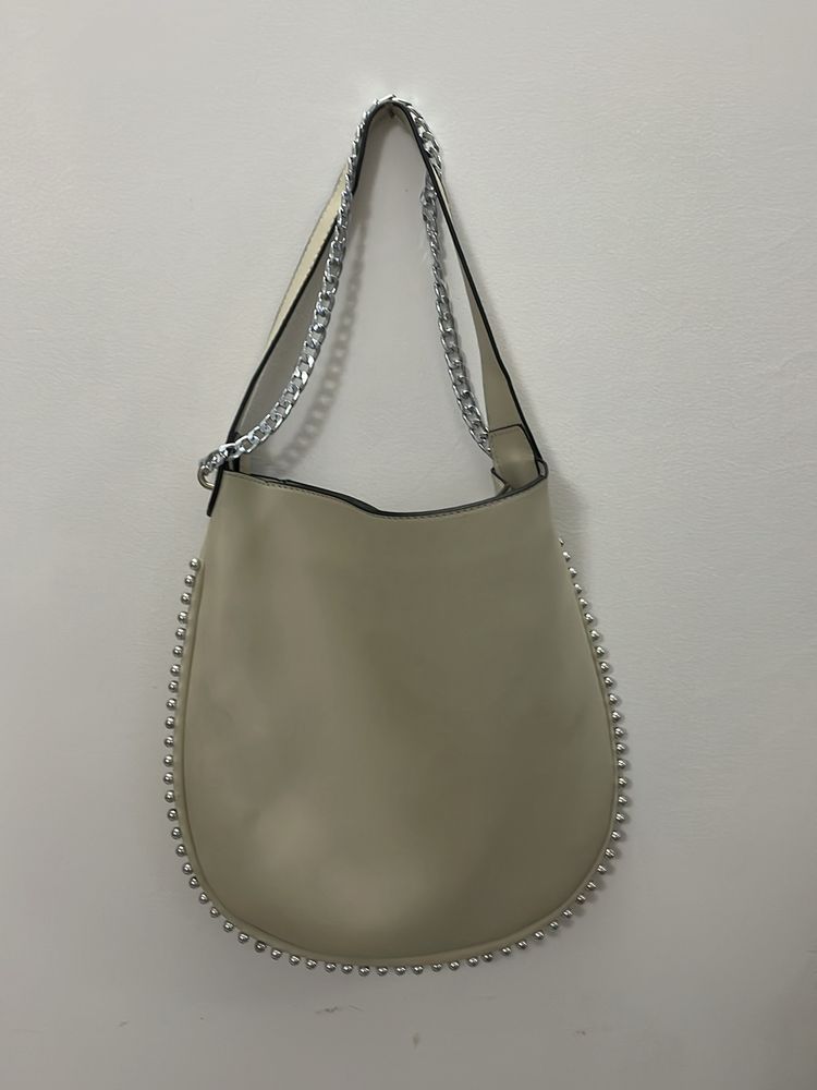 Sling Bag, Off White Colour