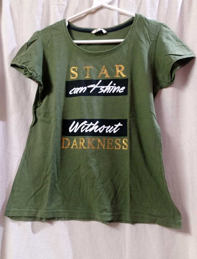 Olive Green Graphic Tee