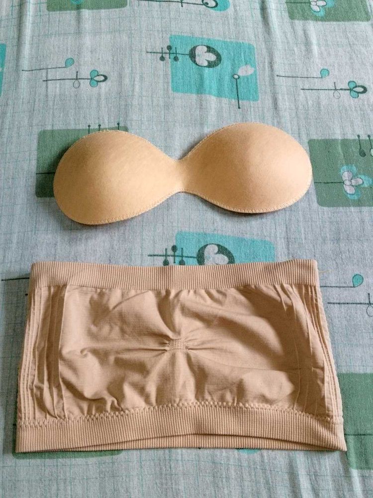 Strapless Padded Bra &amp; Bandeau Set