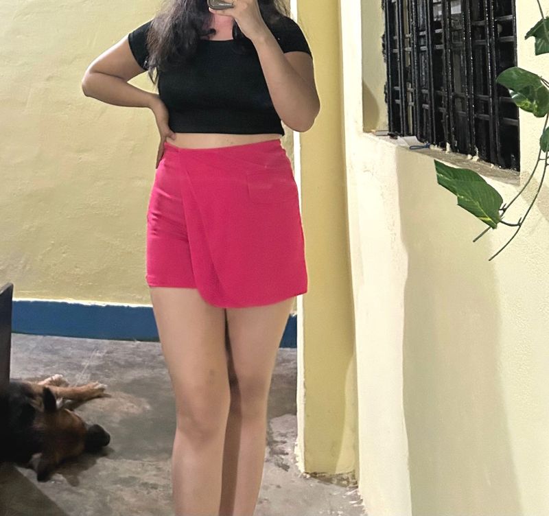Stylish Pink Skirt Shorts