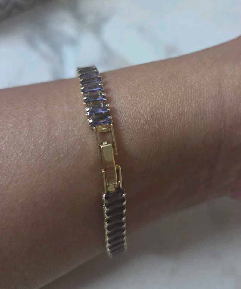 Purple Baguette Tennis Bracelet- New with tag