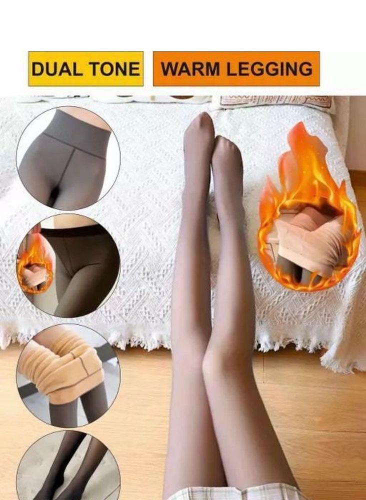 Winter thermal warm Dual Tone Leggings