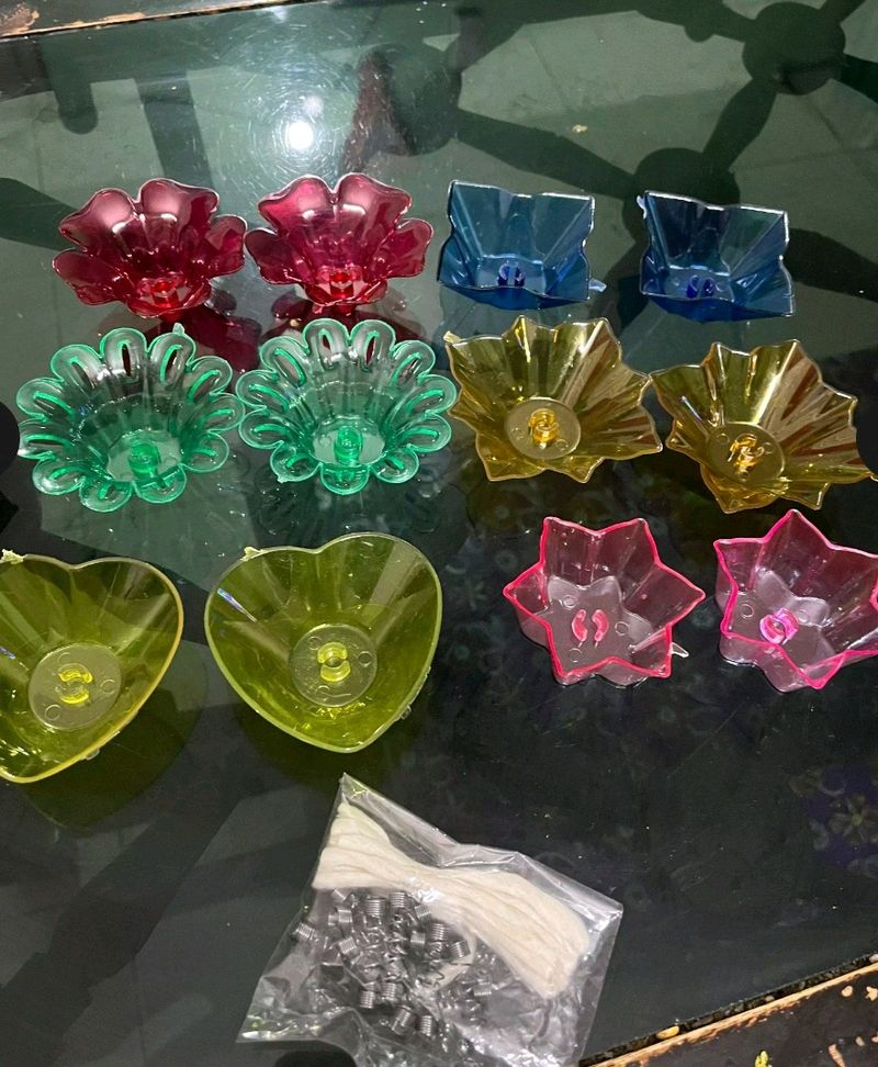 Brand New** 3d Reflection Diya..Pack Of 6