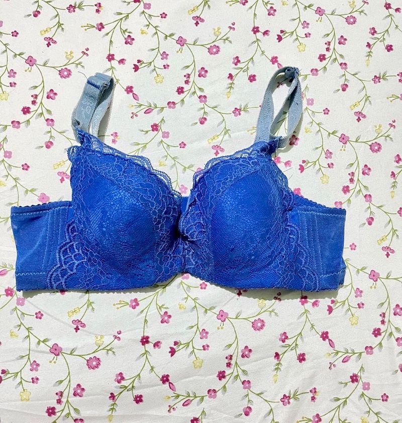 Beautiful Blue Lace Bra