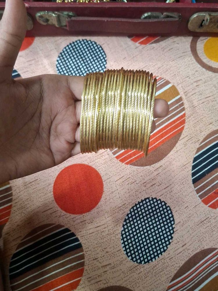 Set of Golden Bangles