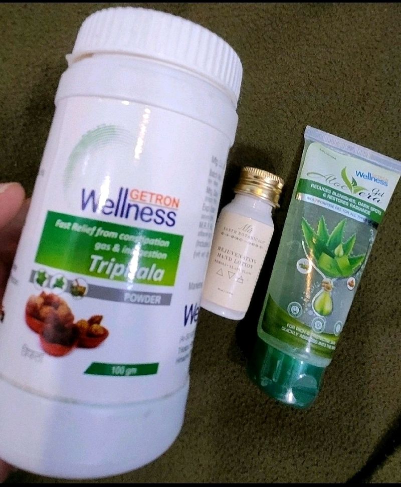 (3 Pack)Alovara Jal &amp; Triphala(त्रिफला)&amp; hand Loti