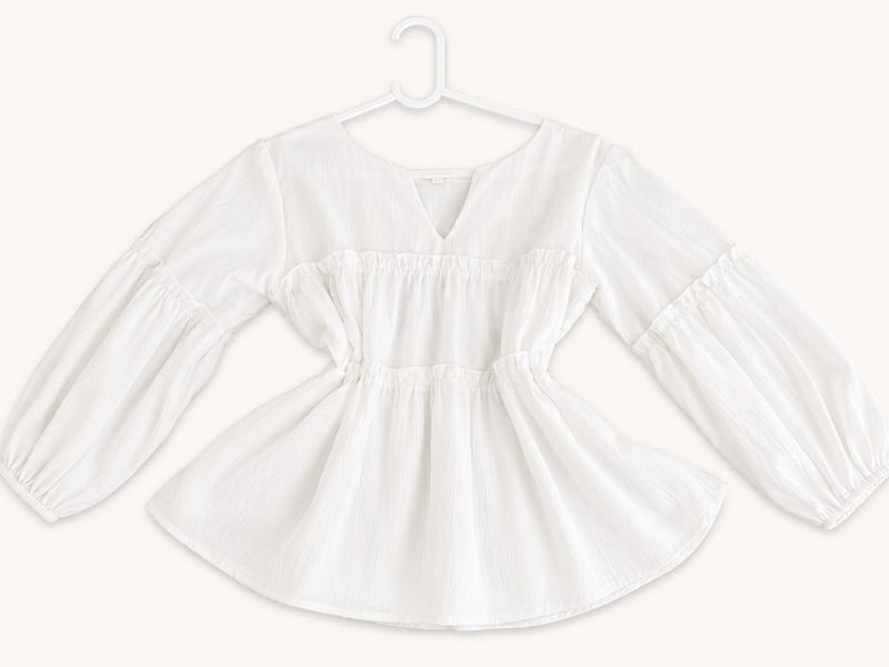 Chic White Peplum Blouse