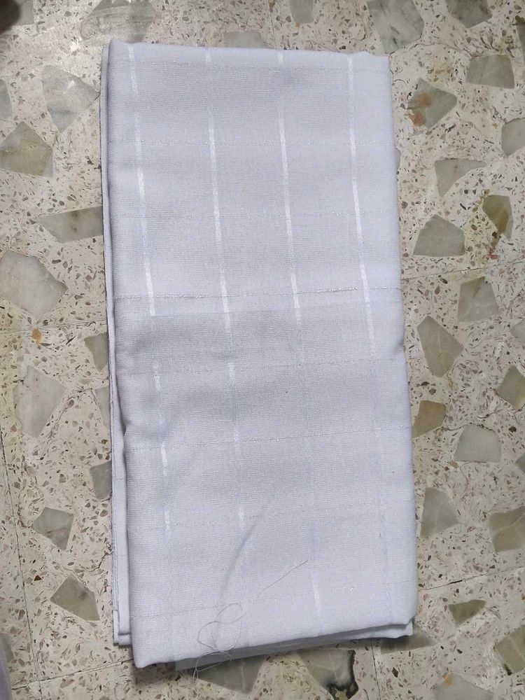 Elegant White Striped Saree