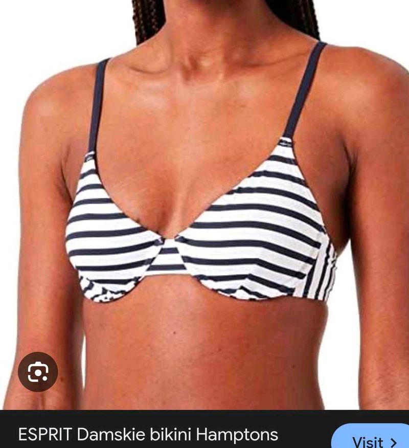 Striped Bikini Top  with beautiful brief 👍