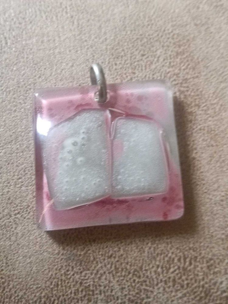 Unique Pink Glass Pendant