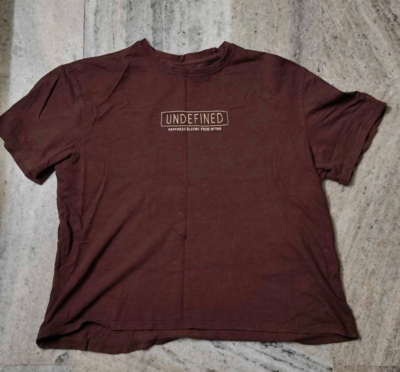 Brown Graphic Print Tee