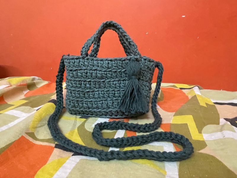 mini handmade tote bag