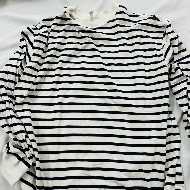 H&amp;m Woman Striped Long Sleeve Top