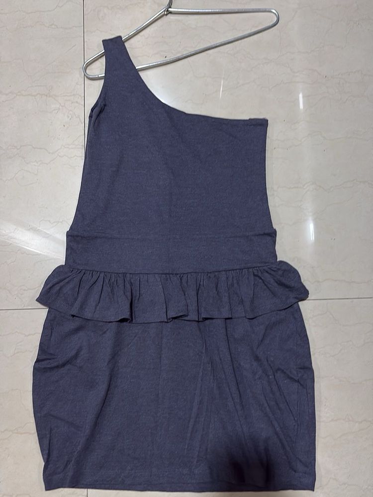 One Shoulder Ruffle Dress