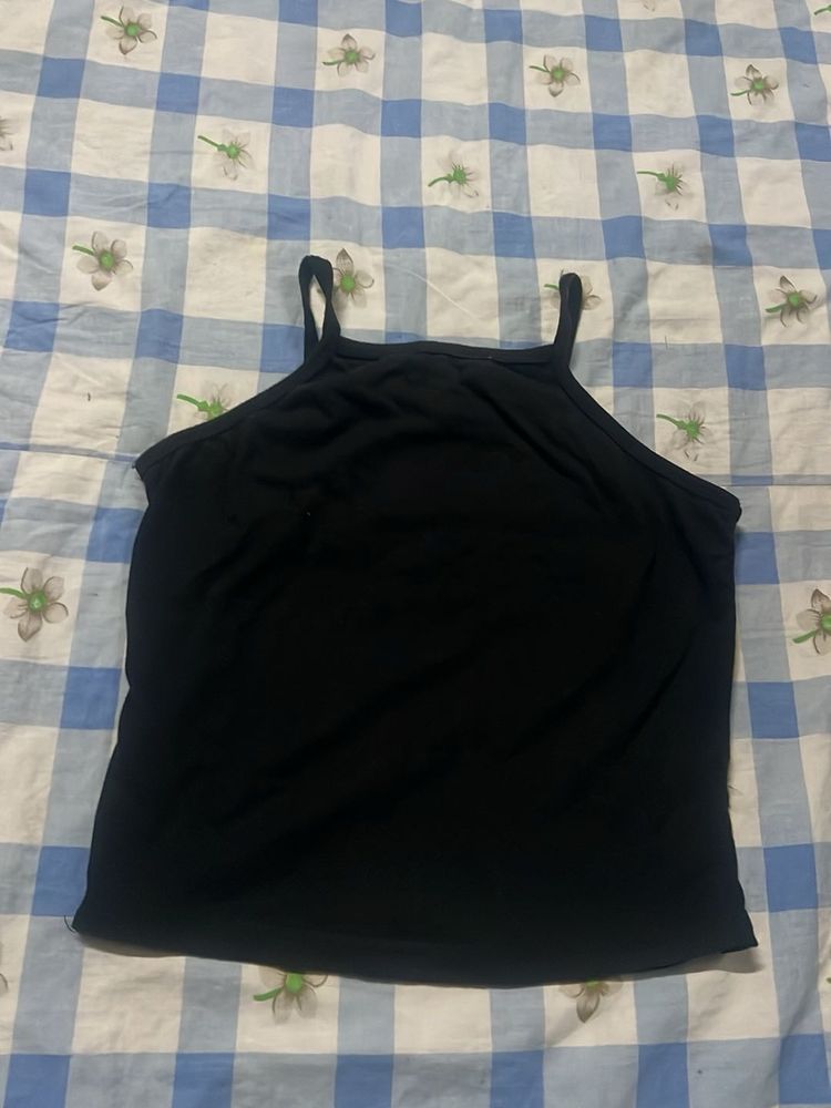 Black Spaghetti Strap Tank Top