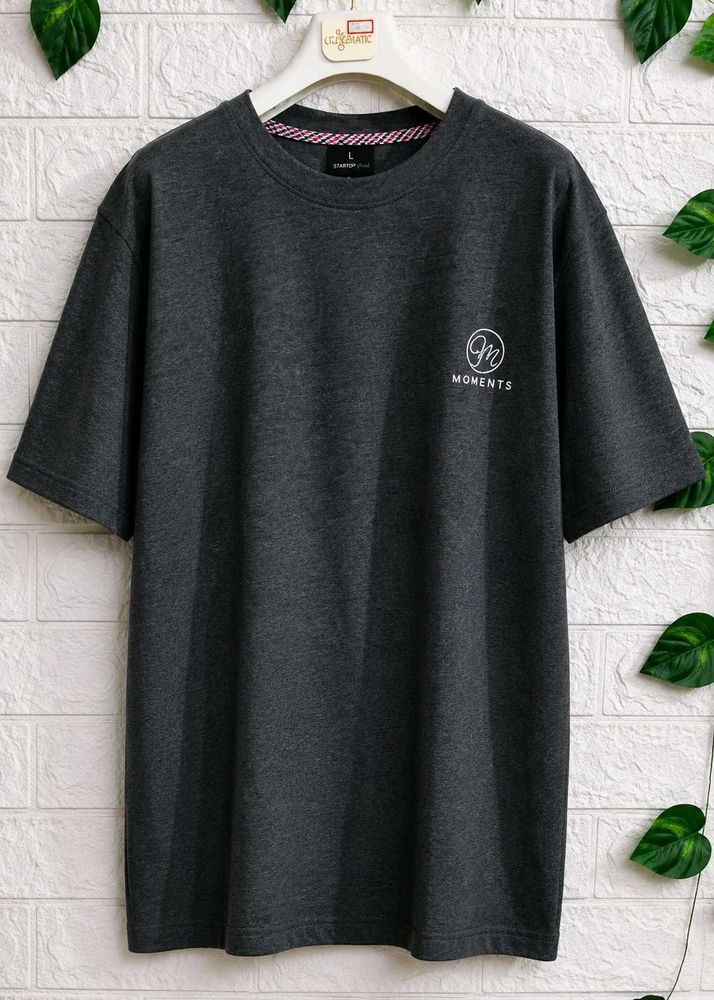 Dark Grey "Moments" Graphic T-Shirt