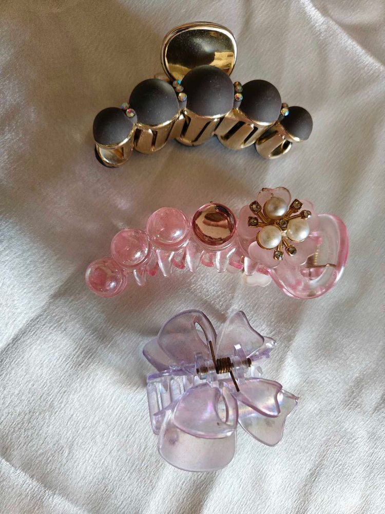 Set of 3 Hair Claw Clips