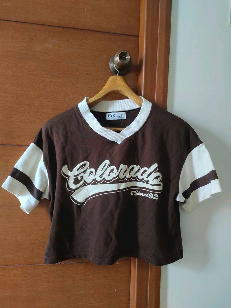Retro Colorado Cropped Top 🤎