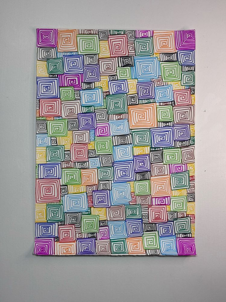 Vibrant Abstract Square Art