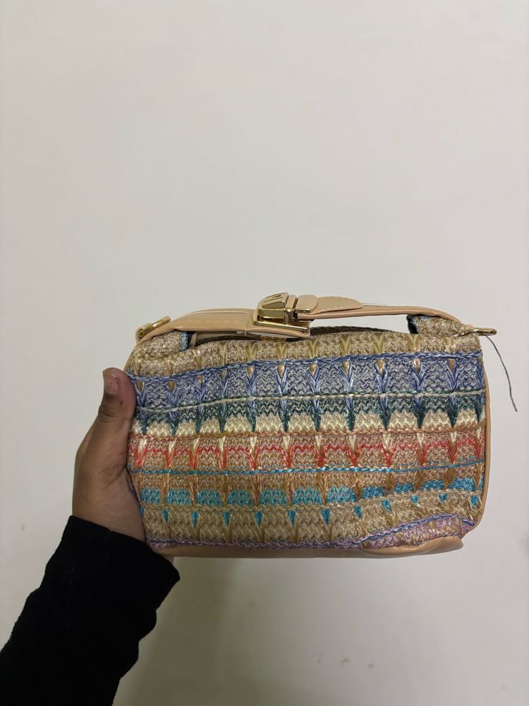 Colorful Woven Clutch