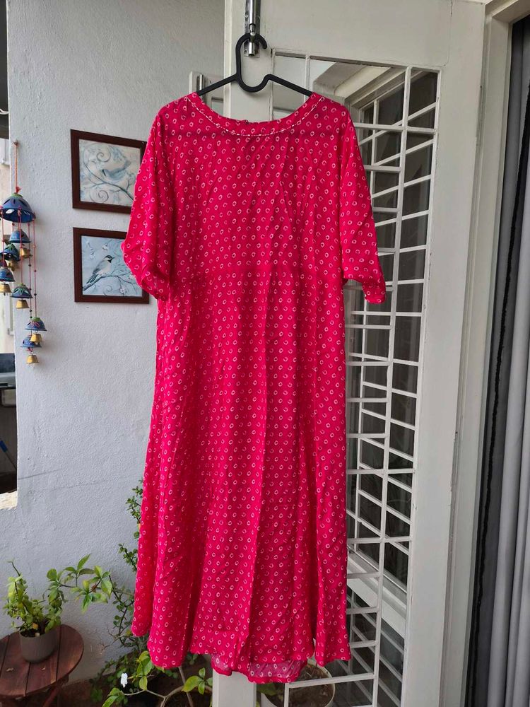Almost new pink indo-westerm maxi dress