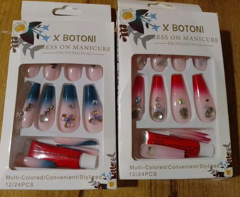 (PACK OF 2) Printesety Nails Extension With Gl 💅