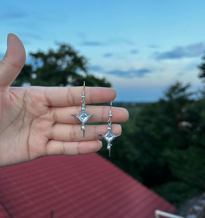 cross stone Earrings