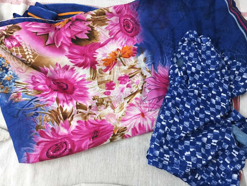 Beautiful Floral Print Saree