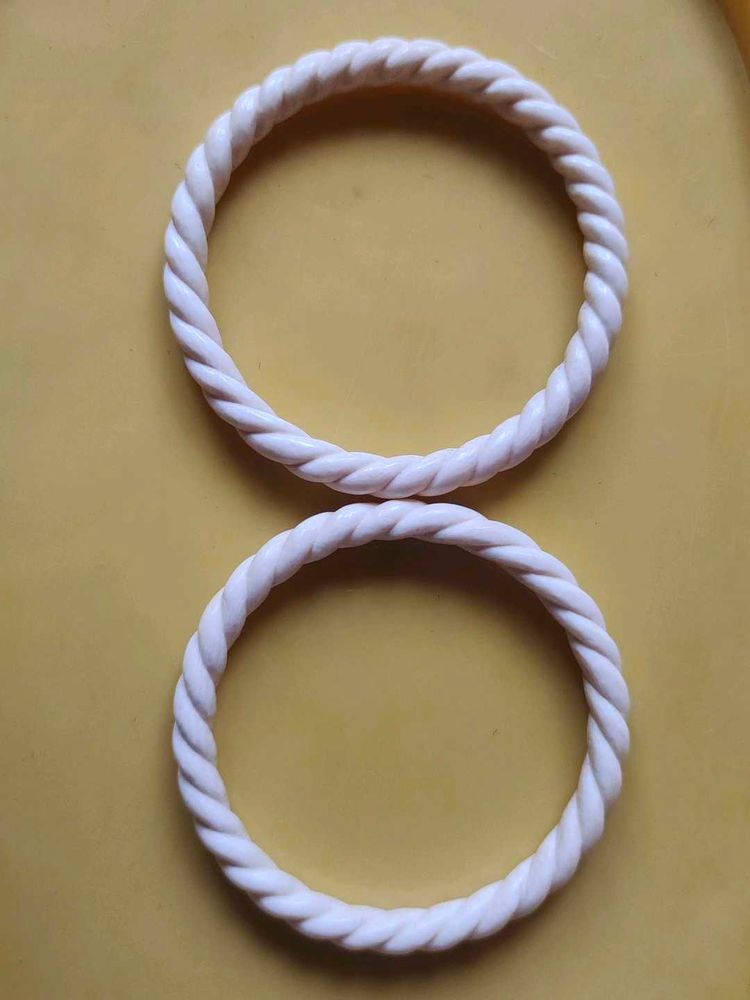 Real|Elephant Teeth|Ivory Bangle Pair