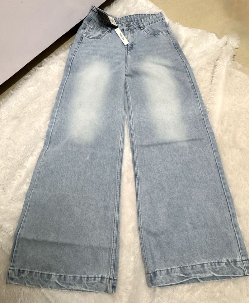 Wide Leg Denim Jeans
