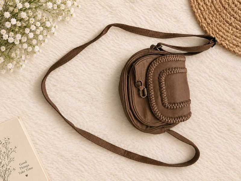 Brown Leather Crossbody Bag