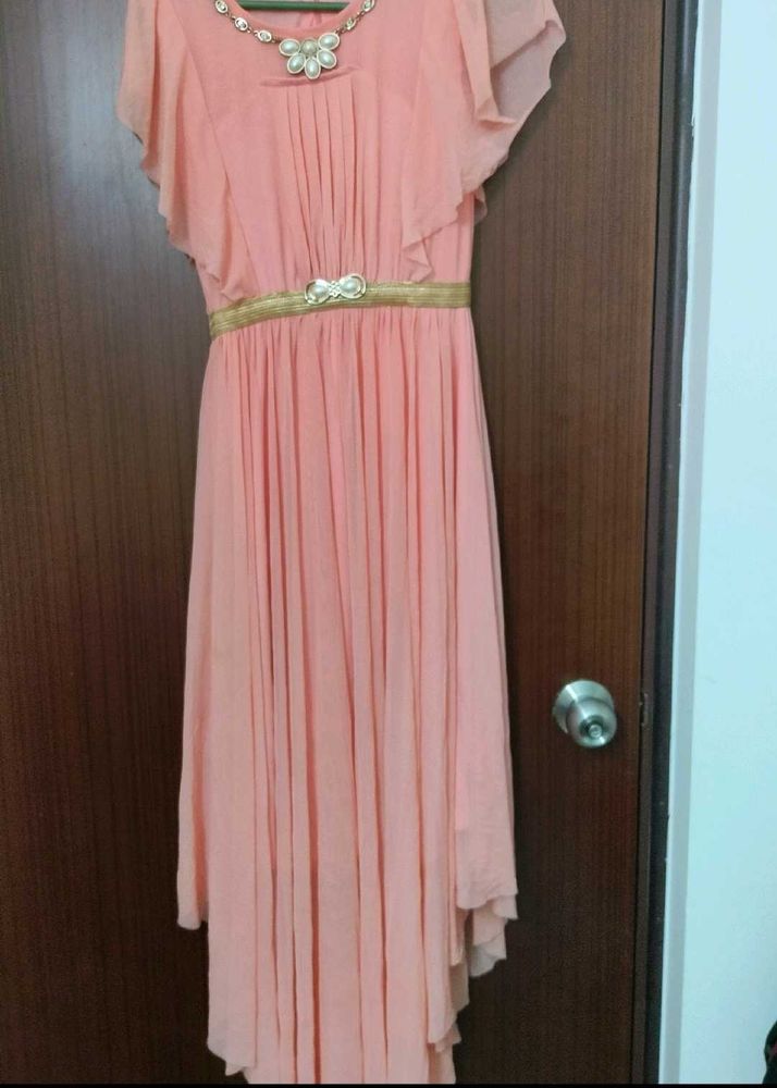 Elegant Peach Dress