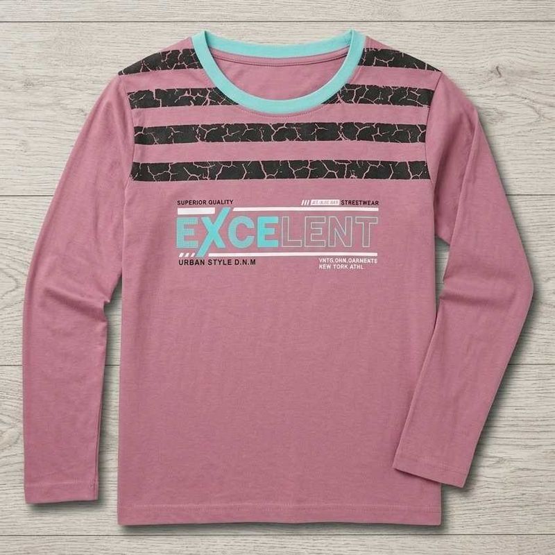 Graphic Print Long Sleeve Top combo of 3