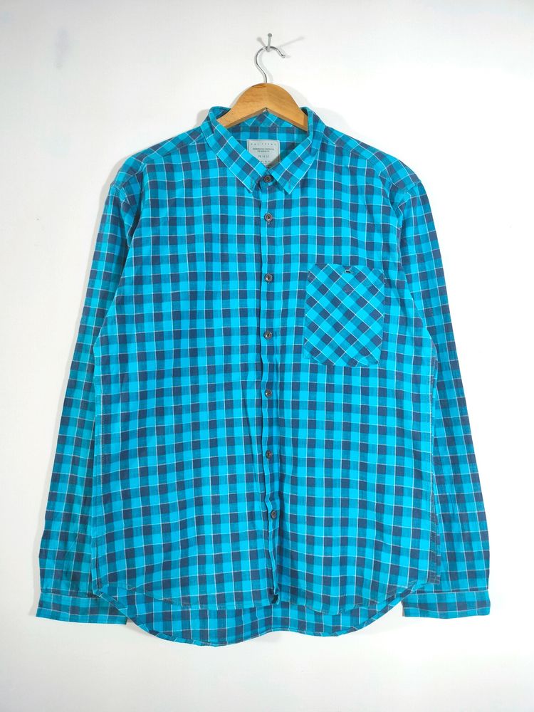 Blue Shaded Checks Shirts (Men's)