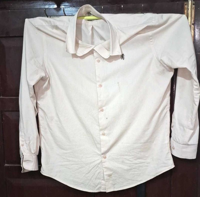 Men's Cream Formal Shirt
