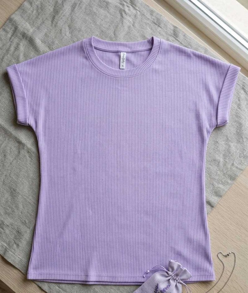 Lavender Ribbed T-Shirt