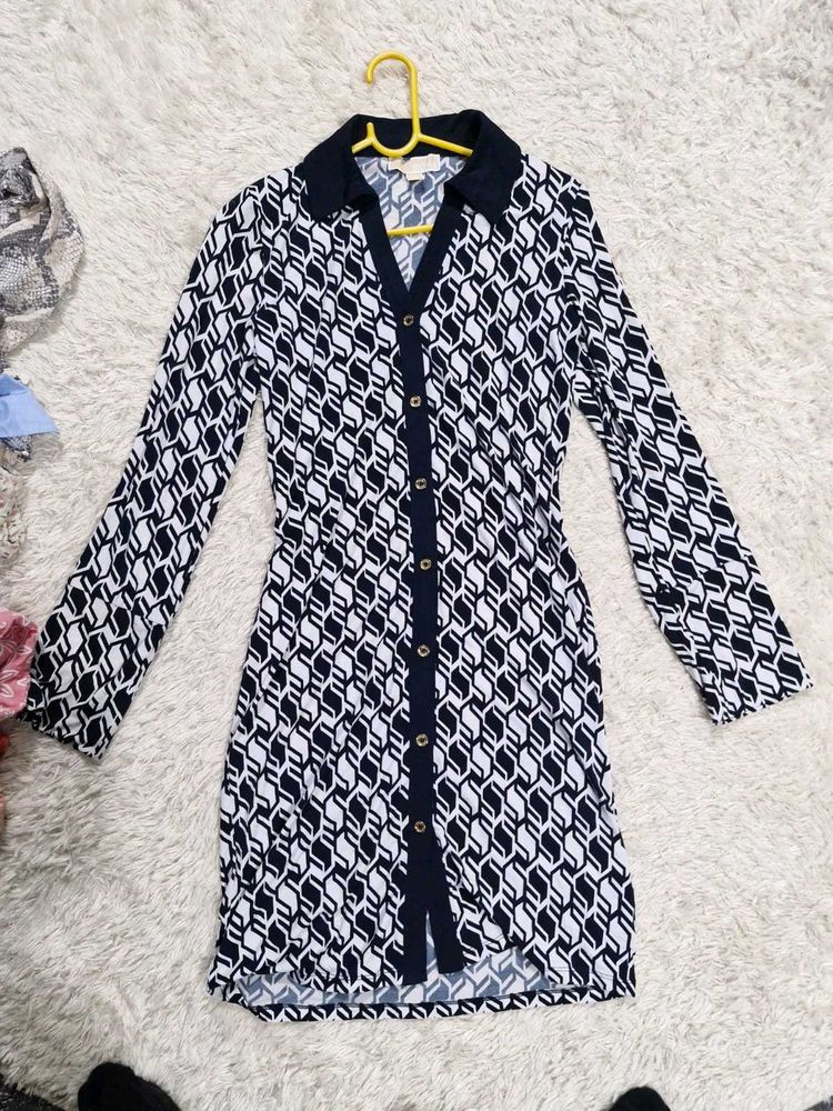Michael kors Stylish Geometric Print Shirt Dress